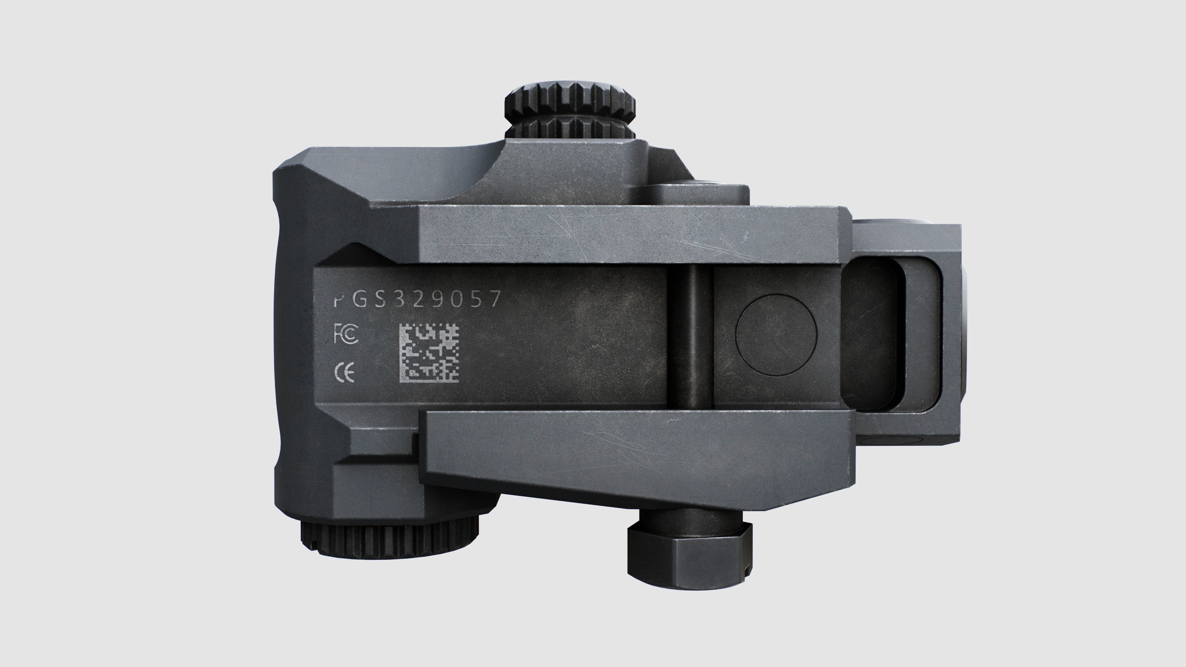 Leupold Carbine Optic Red Dot Sight Low-poly 3D model_10