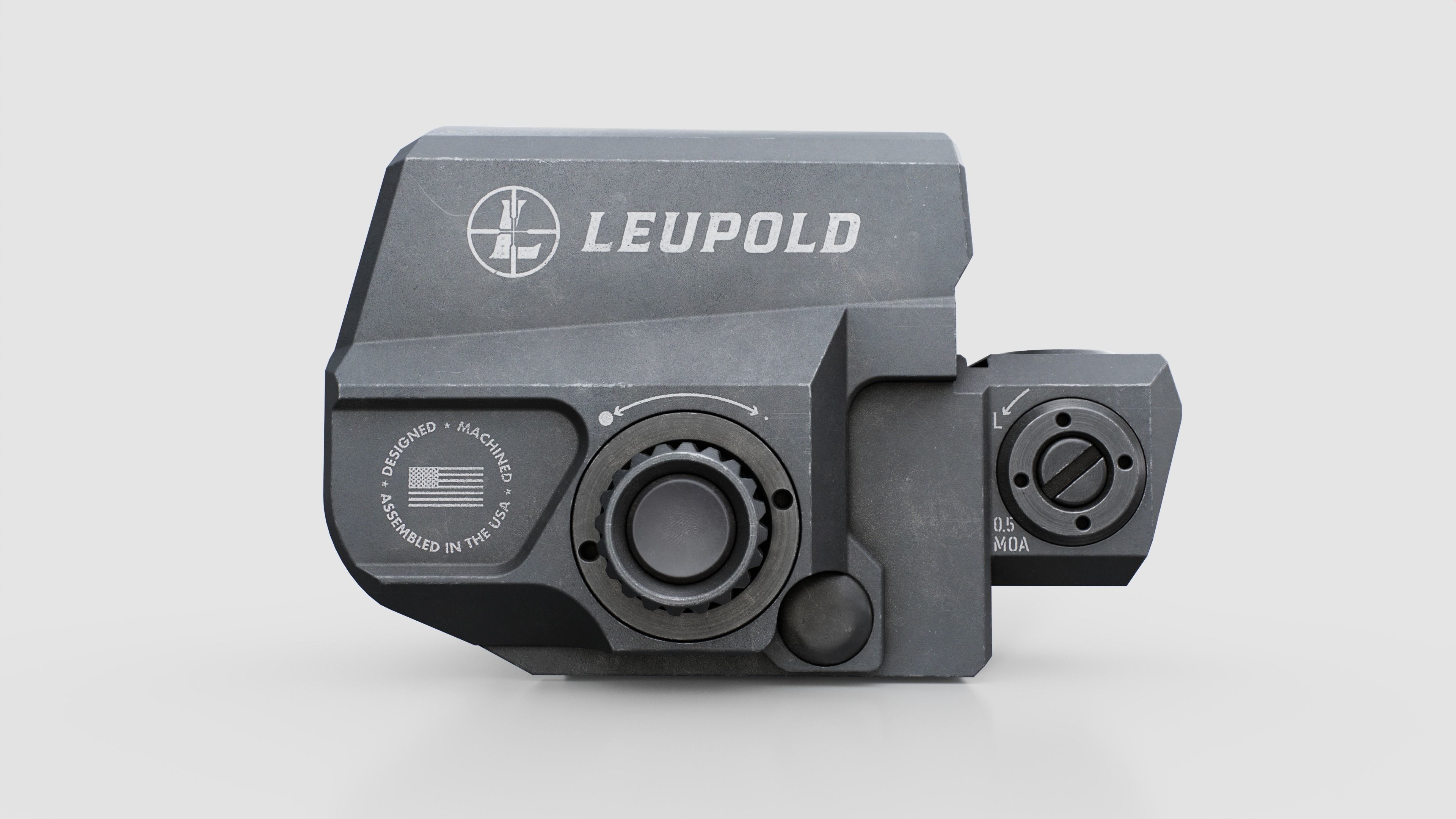 Leupold Carbine Optic Red Dot Sight Low-poly 3D model_3