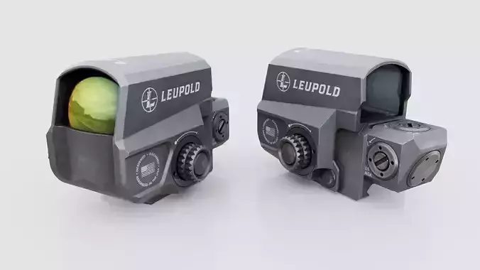 Leupold Carbine Optic Red Dot Sight Low-poly 3D model