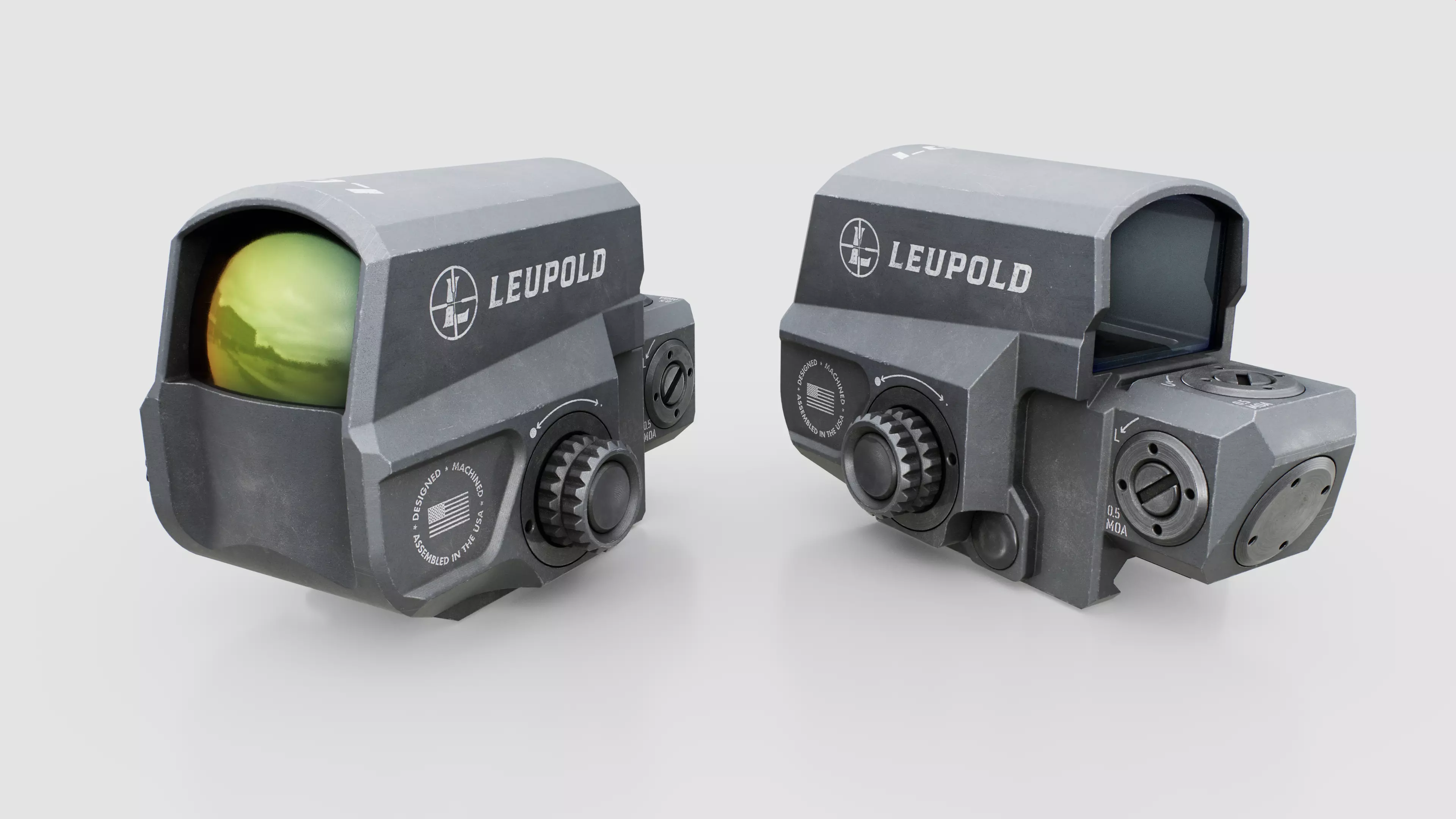 Leupold Carbine Optic Red Dot Sight Low-poly 3D model_0