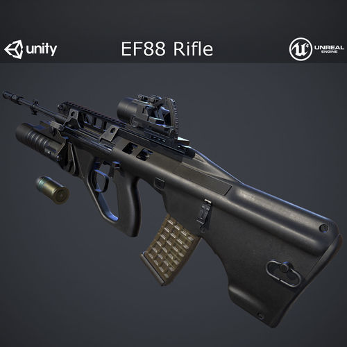 EF88 Rifle Low-poly 3D model