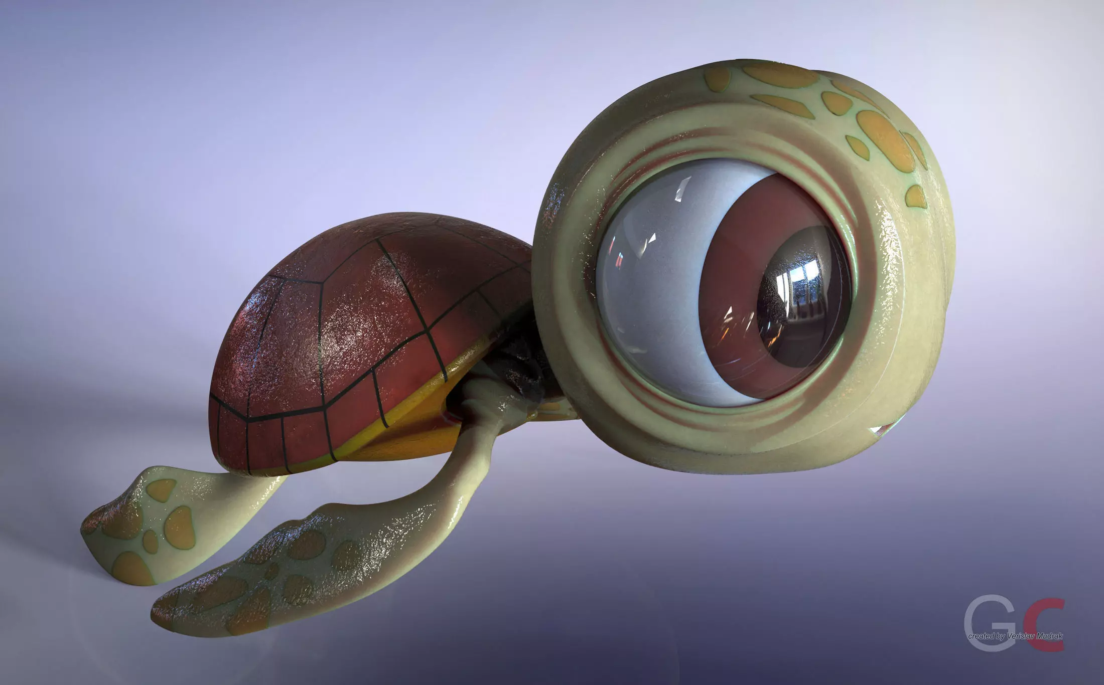 Little turtle Free 3D model