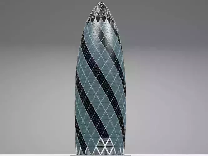 gherkin tower 3D model