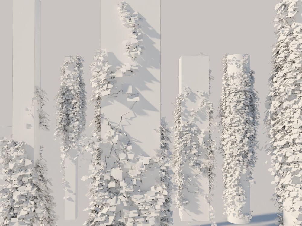 Ivy Collection three trees 3D model_2