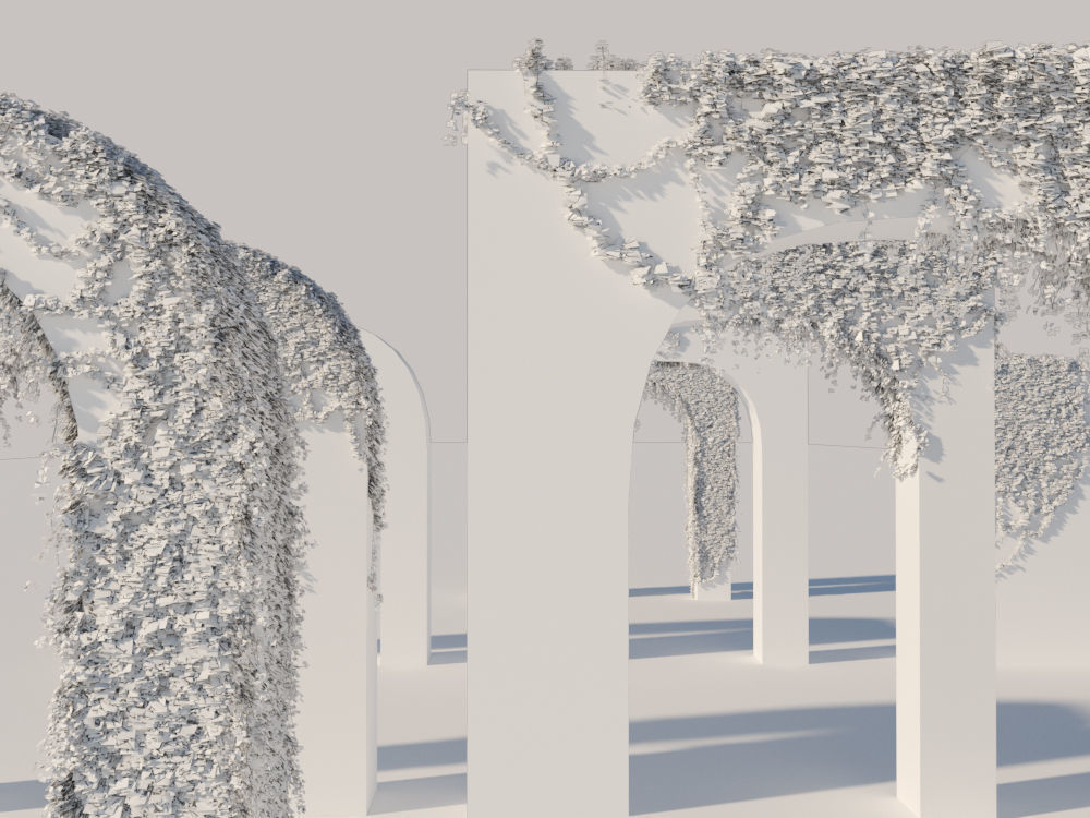 Ivy Collection three trees 3D model_4