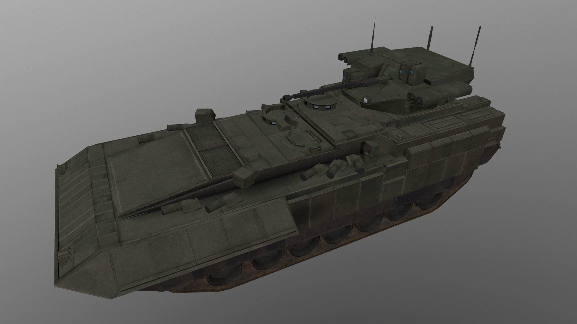 T-15 Barbaris Low-poly 3D model_14