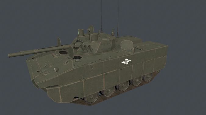 BMD-4M armoured tank Low-poly 3D model