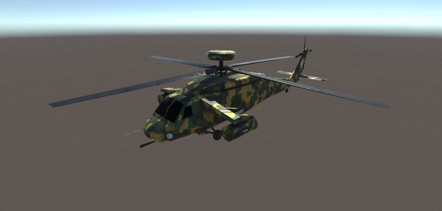 MILITARY COPTER 2 Low-poly 3D model_1