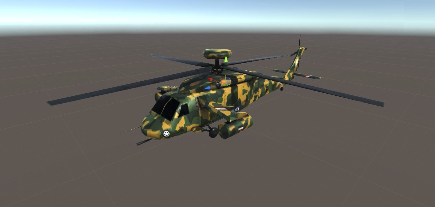 MILITARY COPTER 2 Low-poly 3D model_2