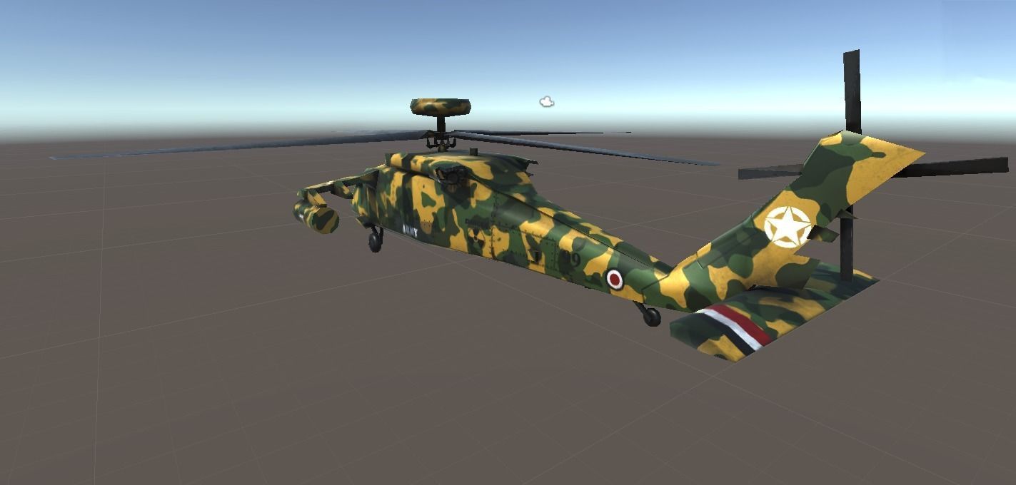 MILITARY COPTER 2 Low-poly 3D model_4