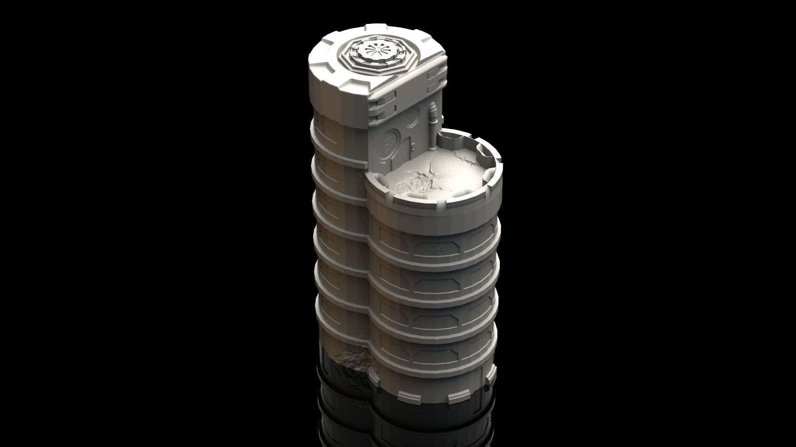 Wargaming Terrain - 5 3D Printable Buildings 3D print model_3