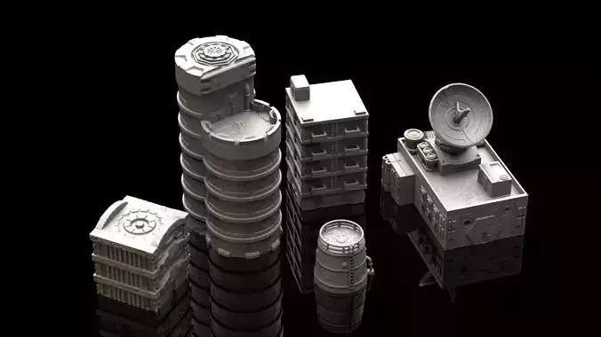 Wargaming Terrain - 5 3D Printable Buildings 3D print model