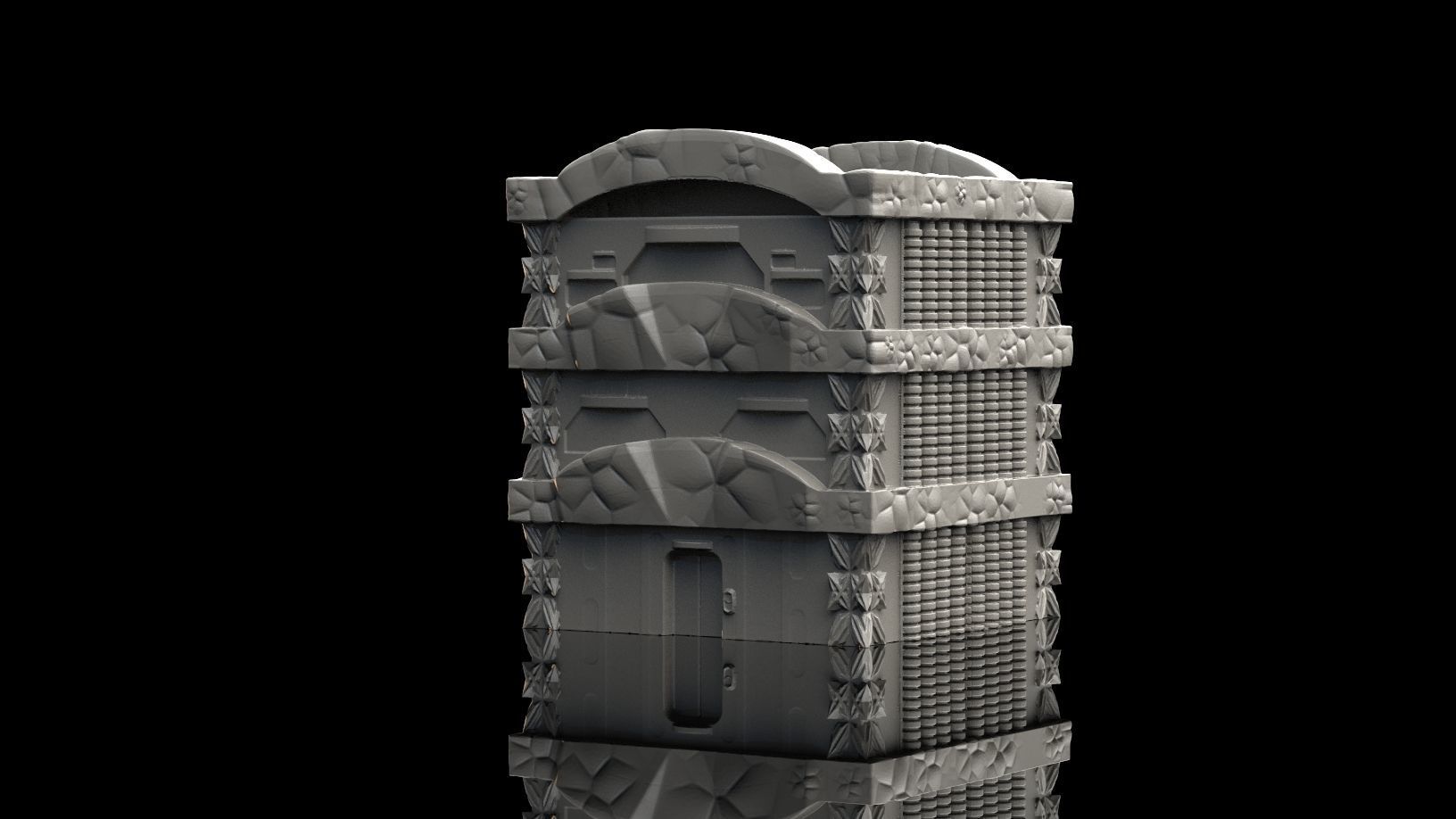 Wargaming Terrain - 5 3D Printable Buildings 3D print model_4