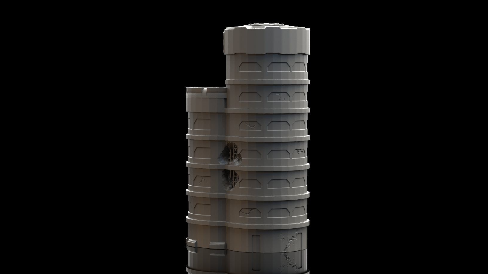 Wargaming Terrain - 5 3D Printable Buildings 3D print model_5