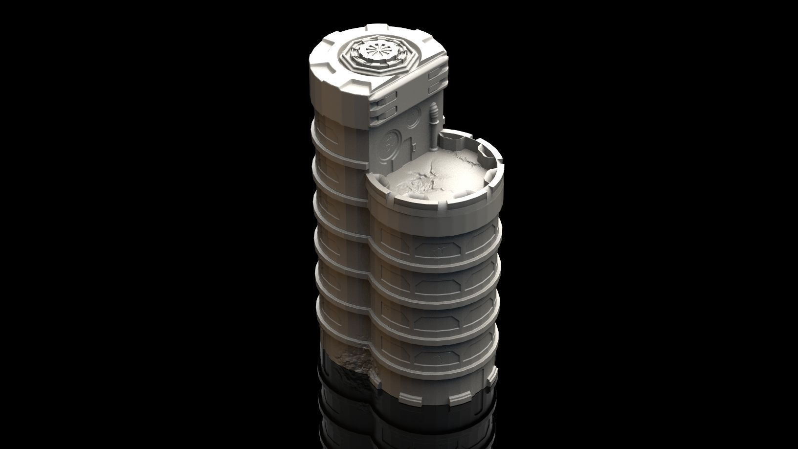 Wargaming Terrain - 5 3D Printable Buildings 3D print model_1