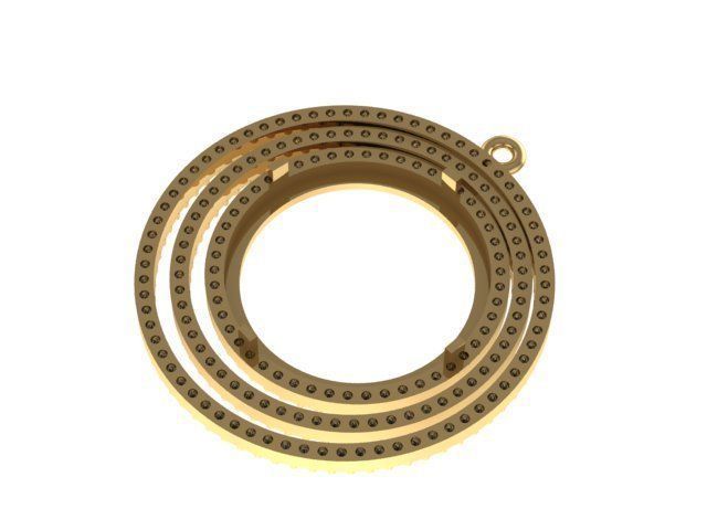 name to be written frame necklace 3D print model_1