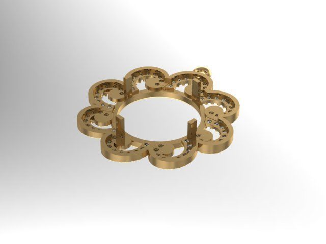 name to be written frame necklace  3D print model_1