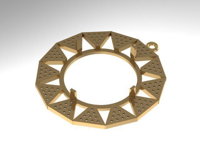 name to be written frame necklace 3D print model_1