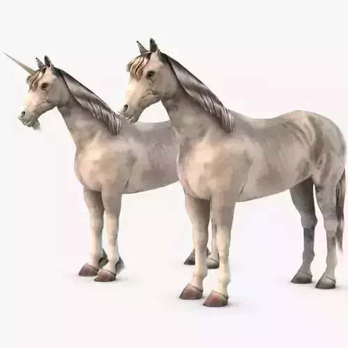 Horse and Unicorn 3D model