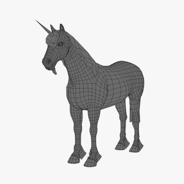 Horse and Unicorn 3D model_7