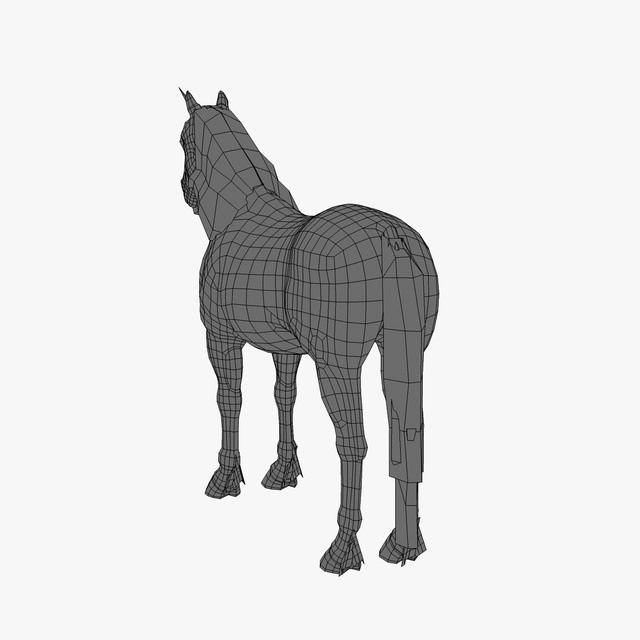 Horse and Unicorn 3D model_8