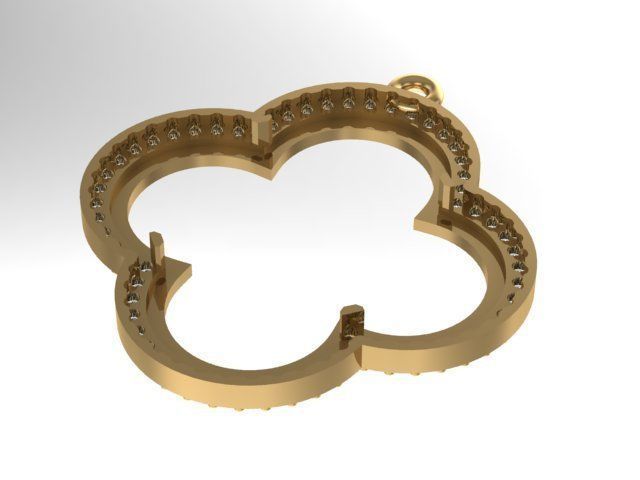 name to be written frame necklace 3D print model_1