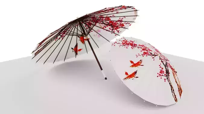 Umbrella 3D model sakura cherry blossom