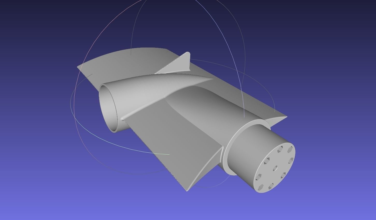 Printable Tiltwing Tiltrotor Drone Body 3D print model_9