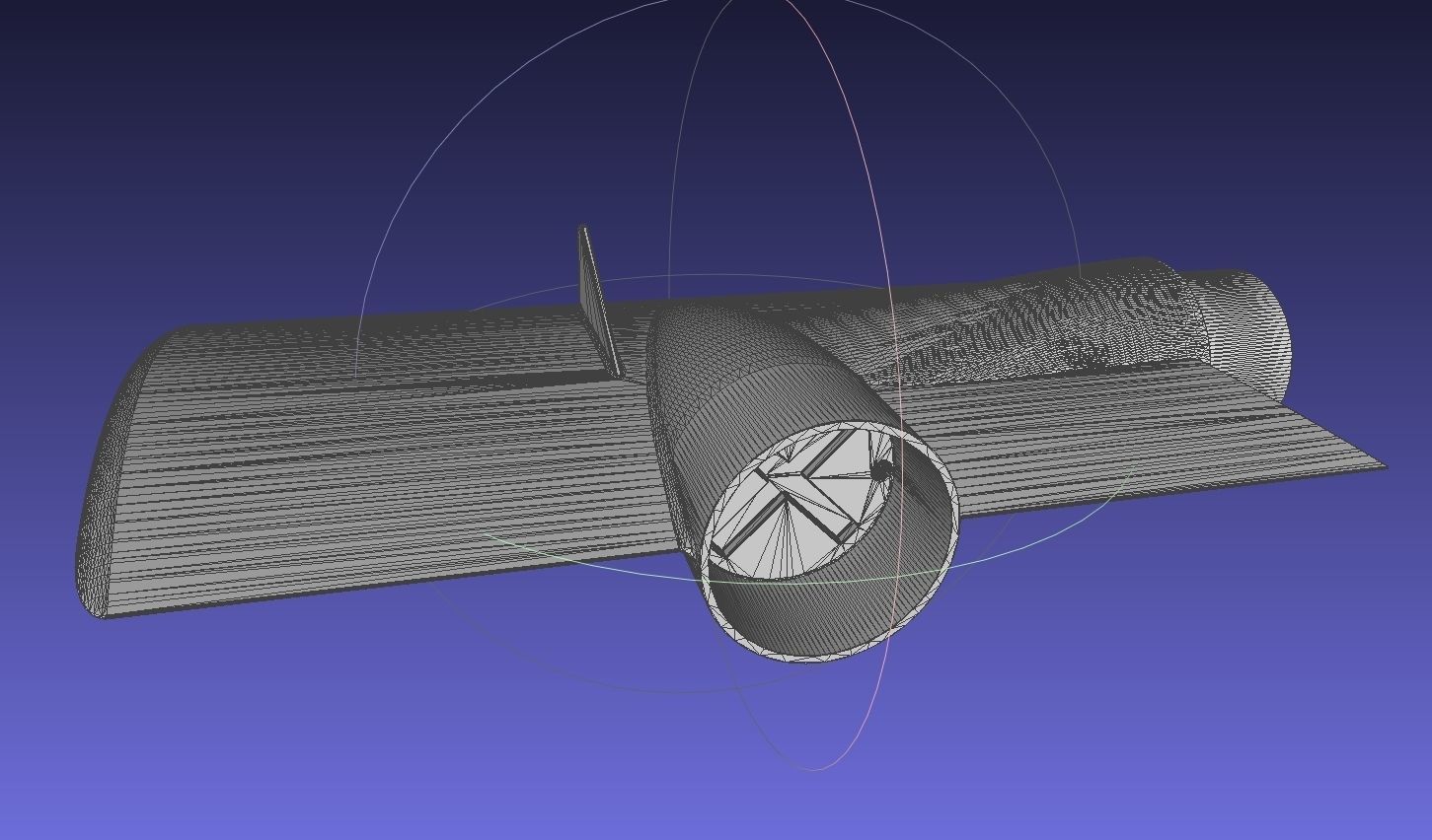Printable Tiltwing Tiltrotor Drone Body 3D print model_11