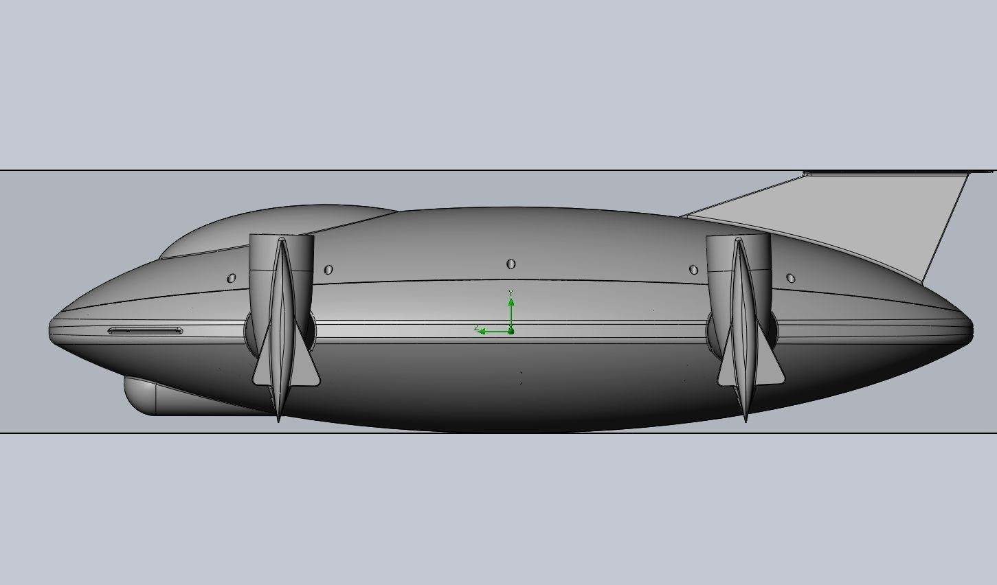 Printable Tiltwing Tiltrotor Drone Body 3D print model_24