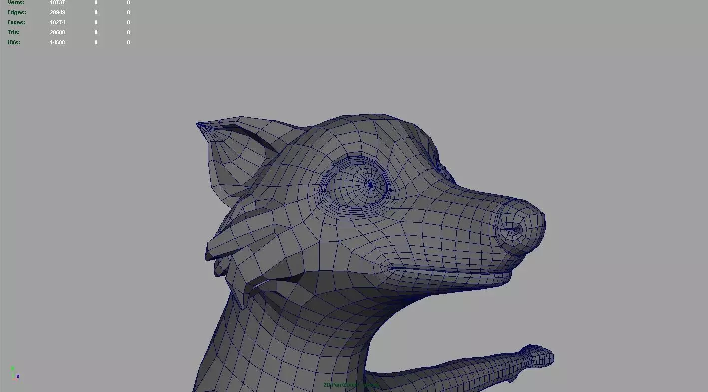 Wild Fox  Low-poly 3D model_0