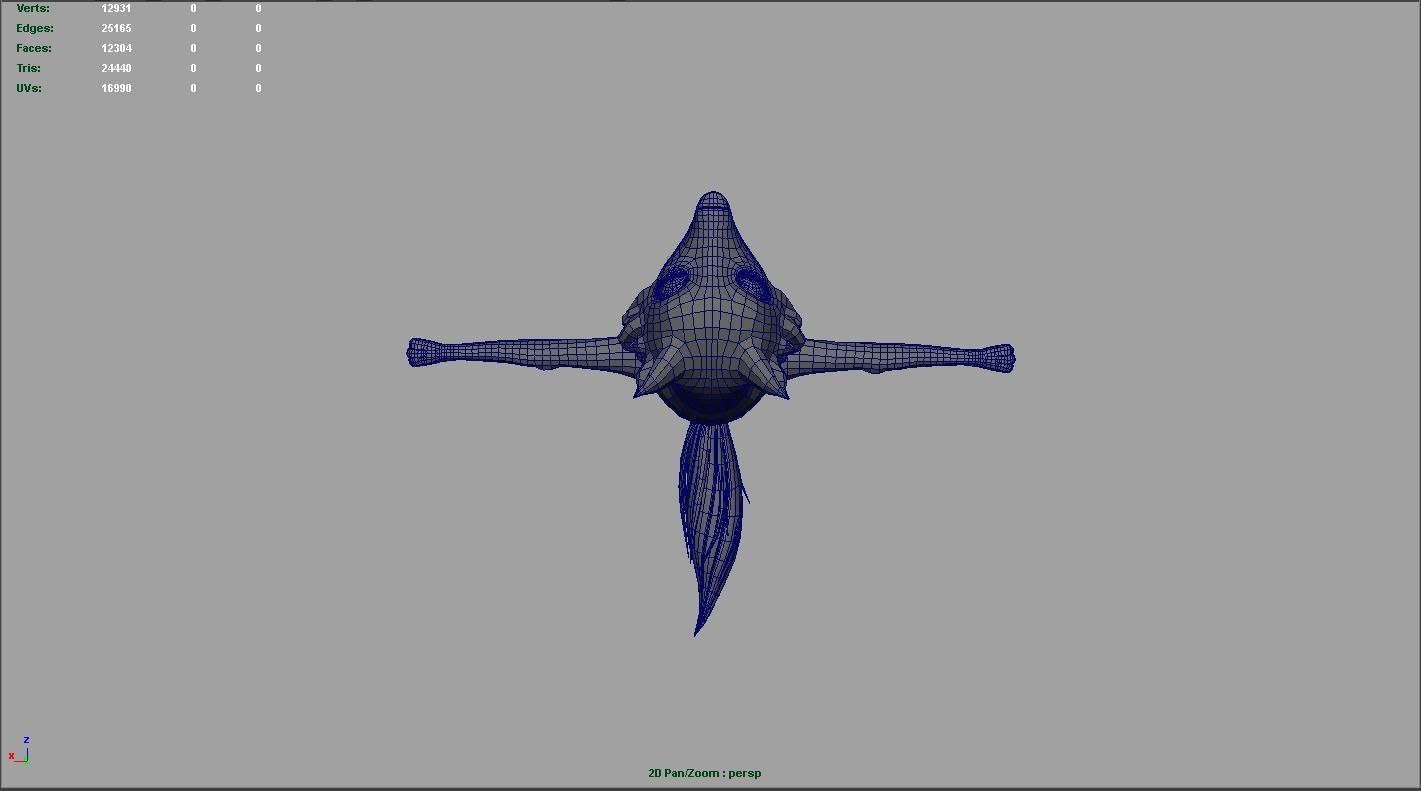 Wild Fox  Low-poly 3D model_2