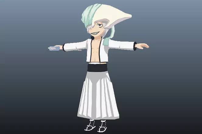 Di Roy Bleach 3D Anime Character Low-poly 3D model_0