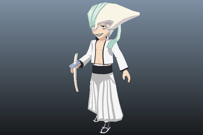 Di Roy Bleach 3D Anime Character Low-poly 3D model_1