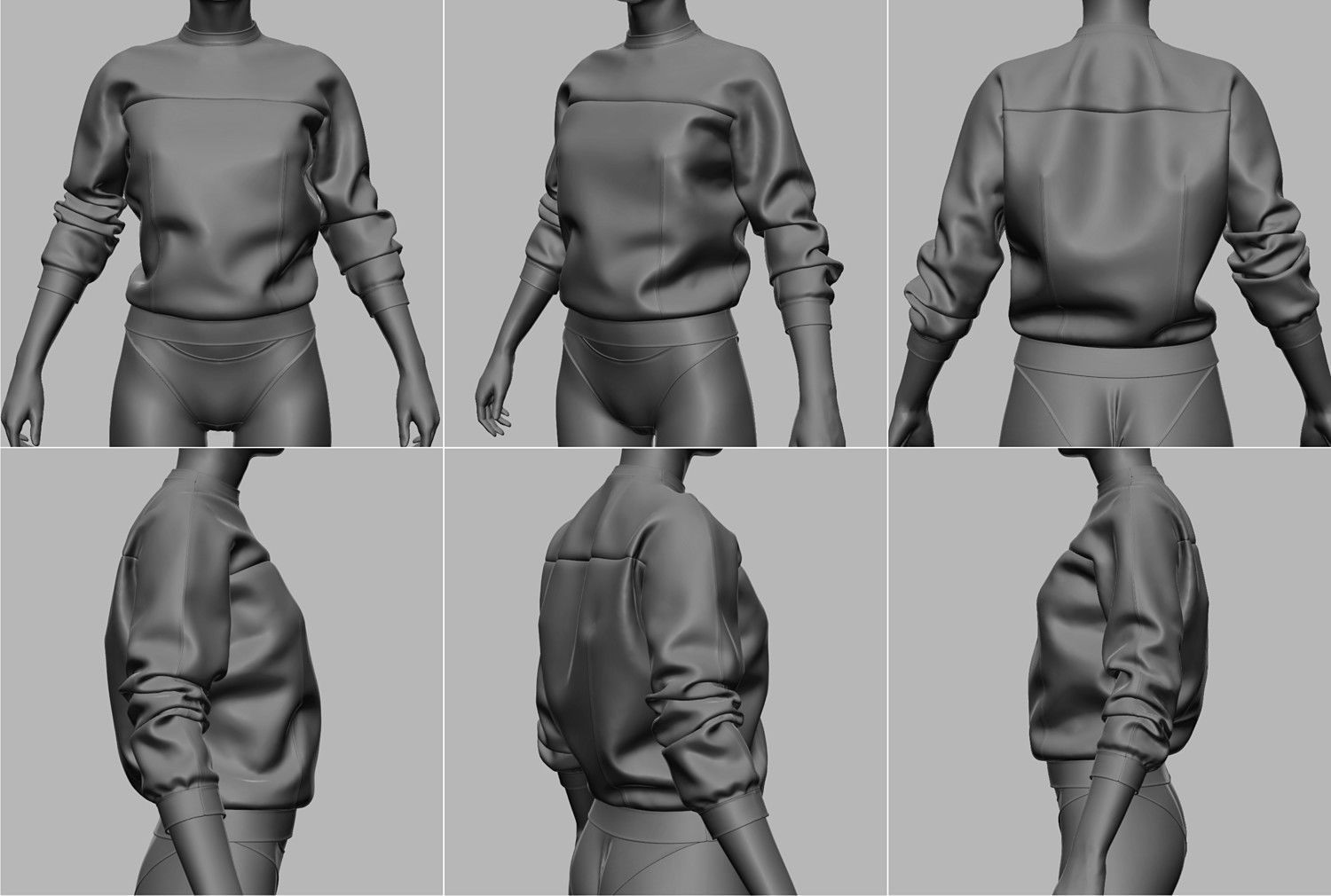 Casual Clothing Batch 2 3D model_5