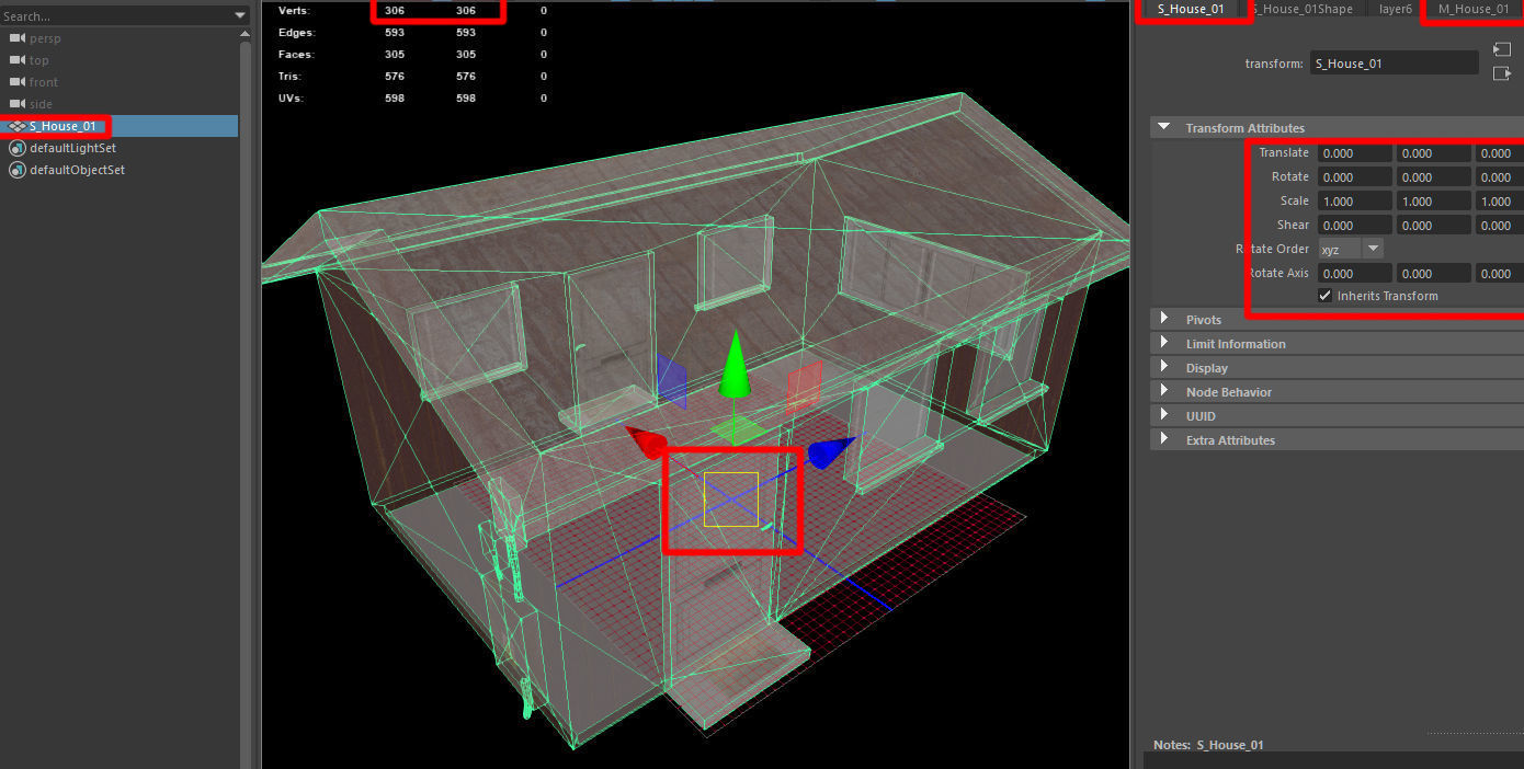 house Collection - PBR - low poly 3D model with sign _1