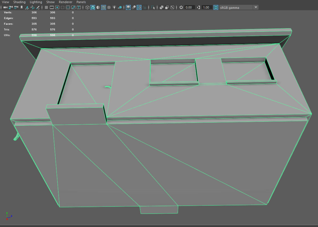 house Collection - PBR - low poly 3D model with sign _14