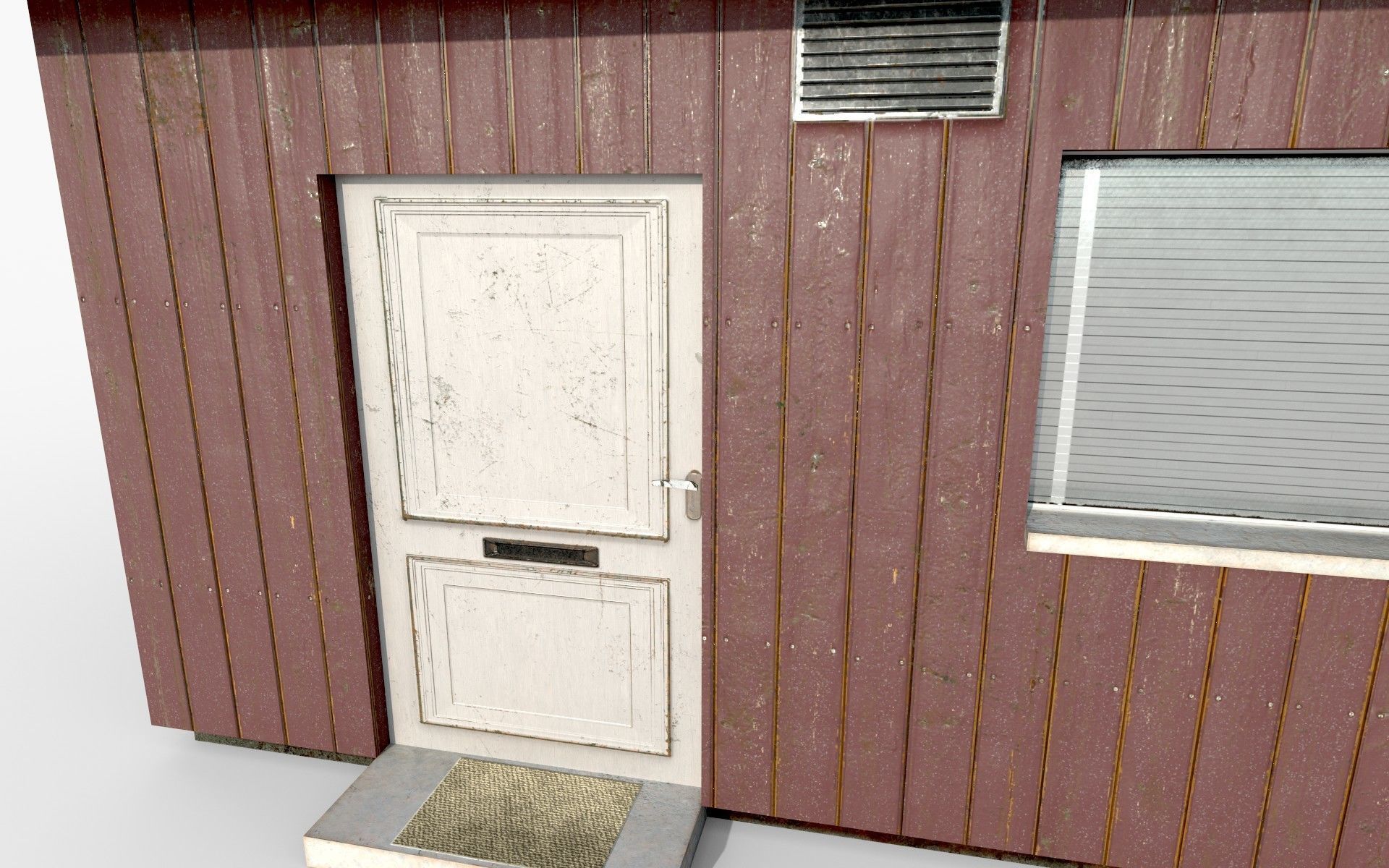 house Collection - PBR - low poly 3D model with sign _11