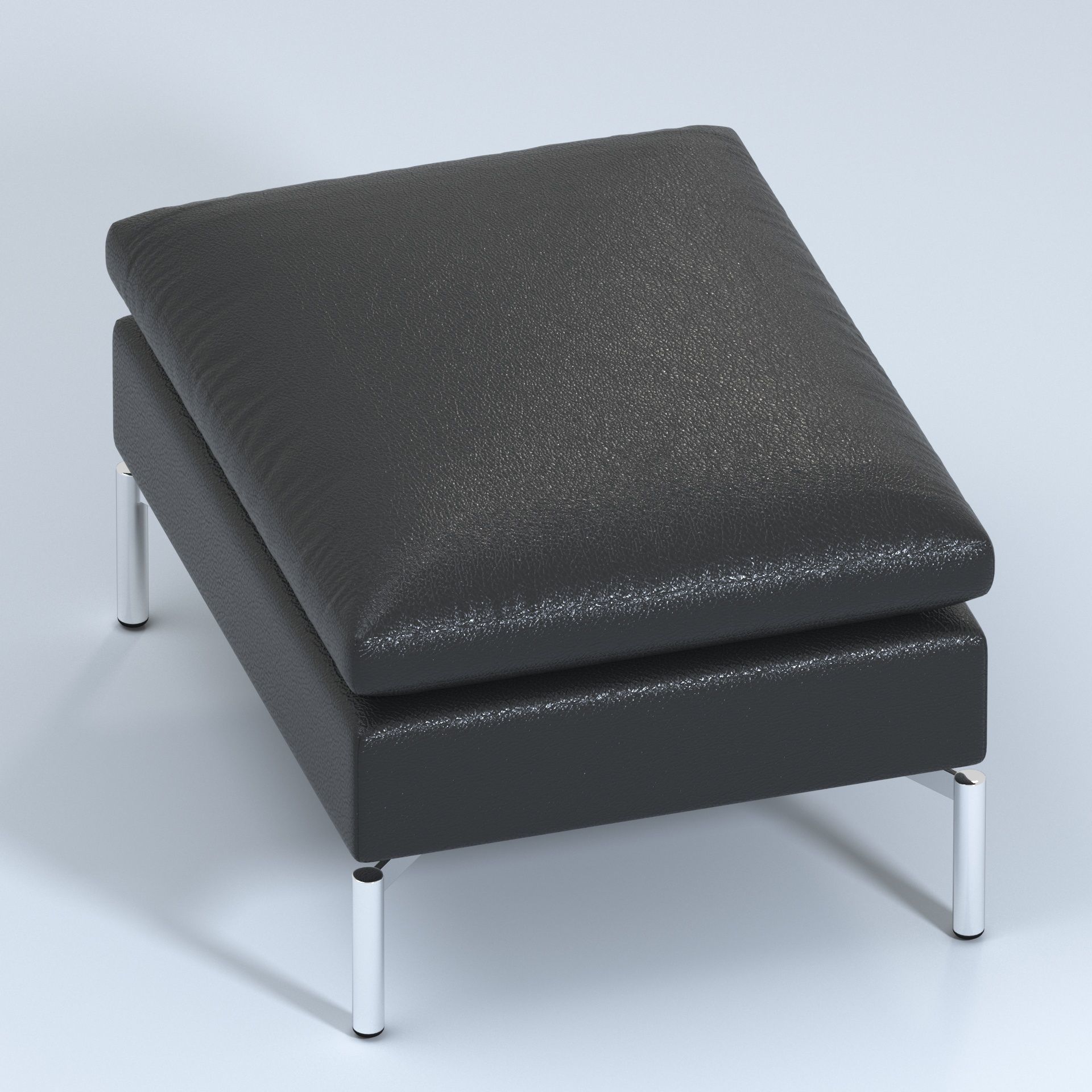 Bludot New Standard Leather Ottoman 3D model_5