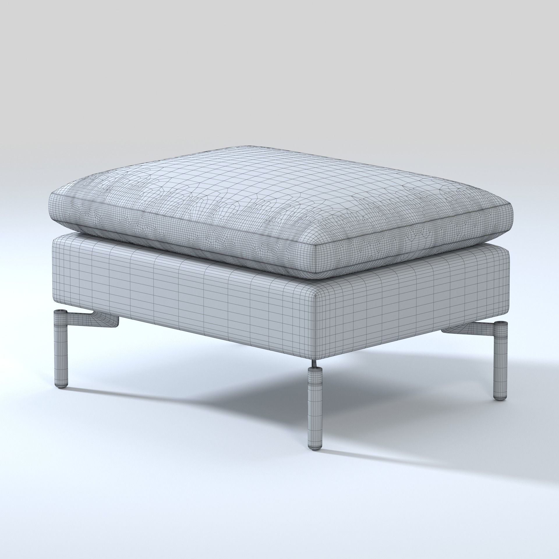 Bludot New Standard Leather Ottoman 3D model_4