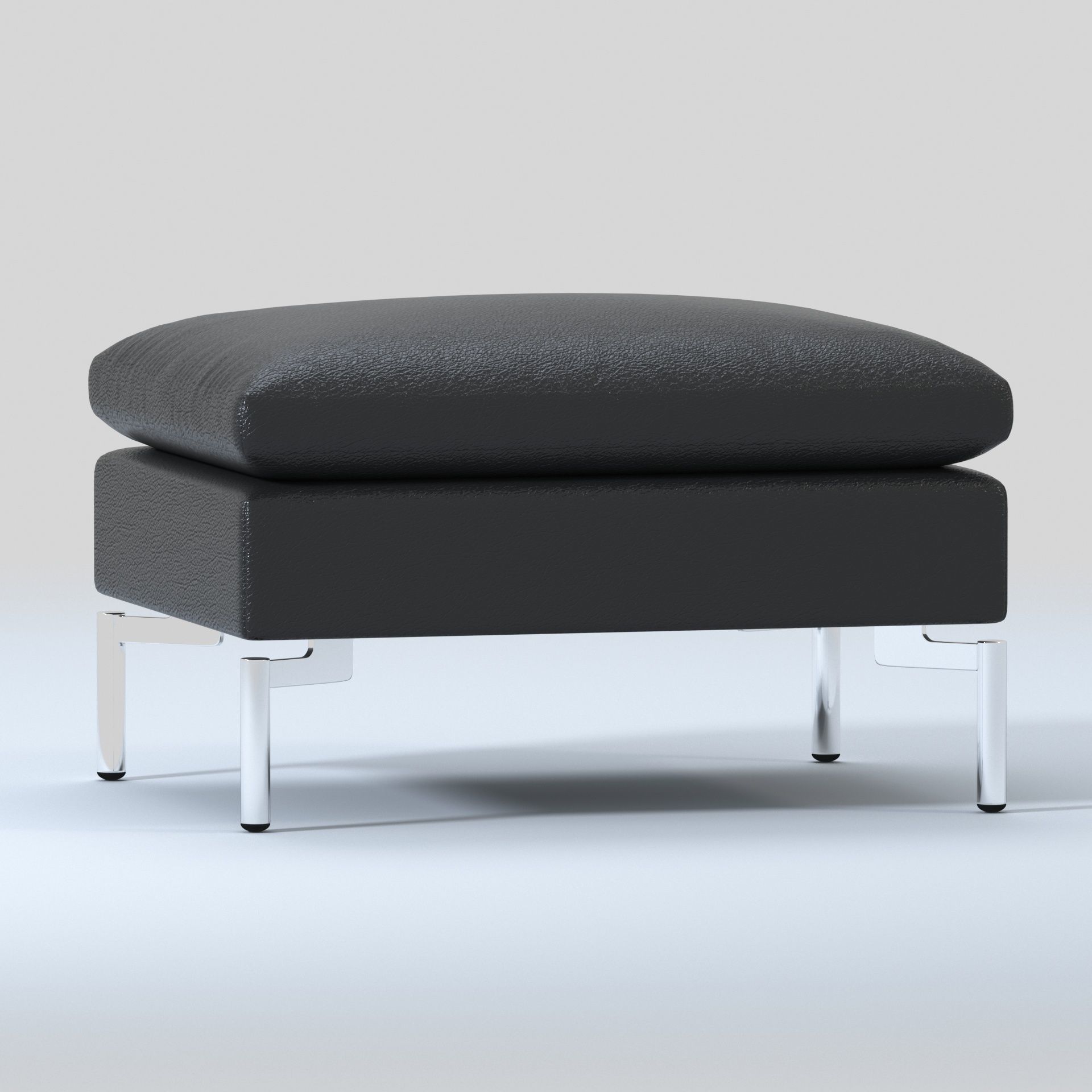 Bludot New Standard Leather Ottoman 3D model_1
