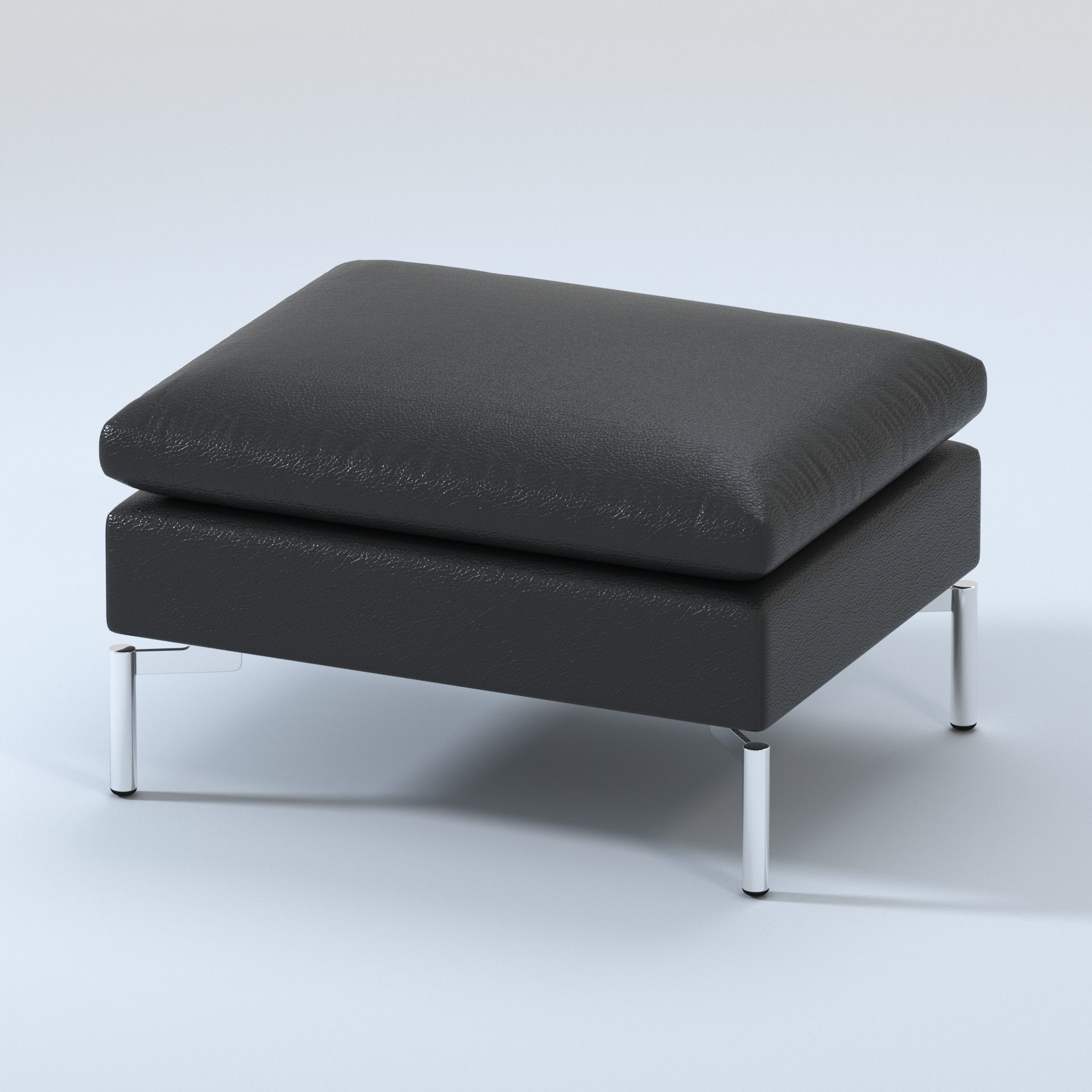Bludot New Standard Leather Ottoman 3D model_3