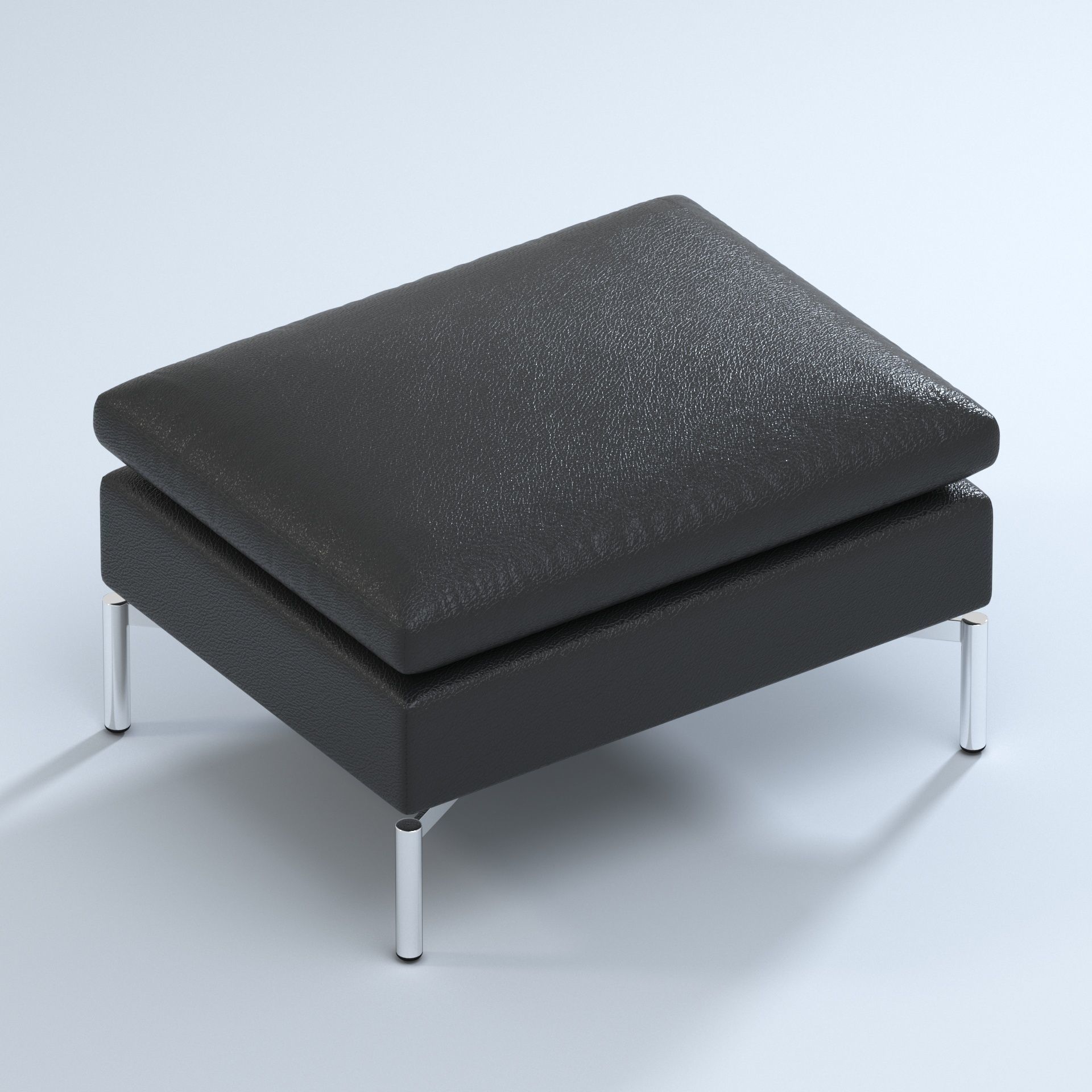 Bludot New Standard Leather Ottoman 3D model_6