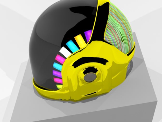 Daft Punk helmet Free 3D model_1