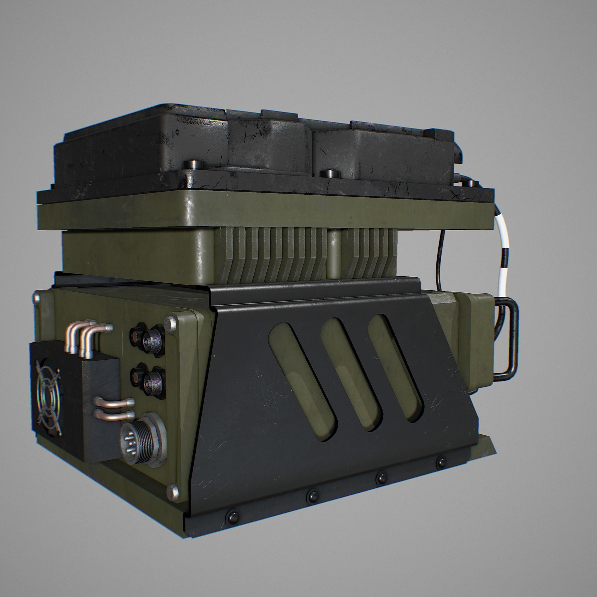 Army Radio Transceiver 3D model_7