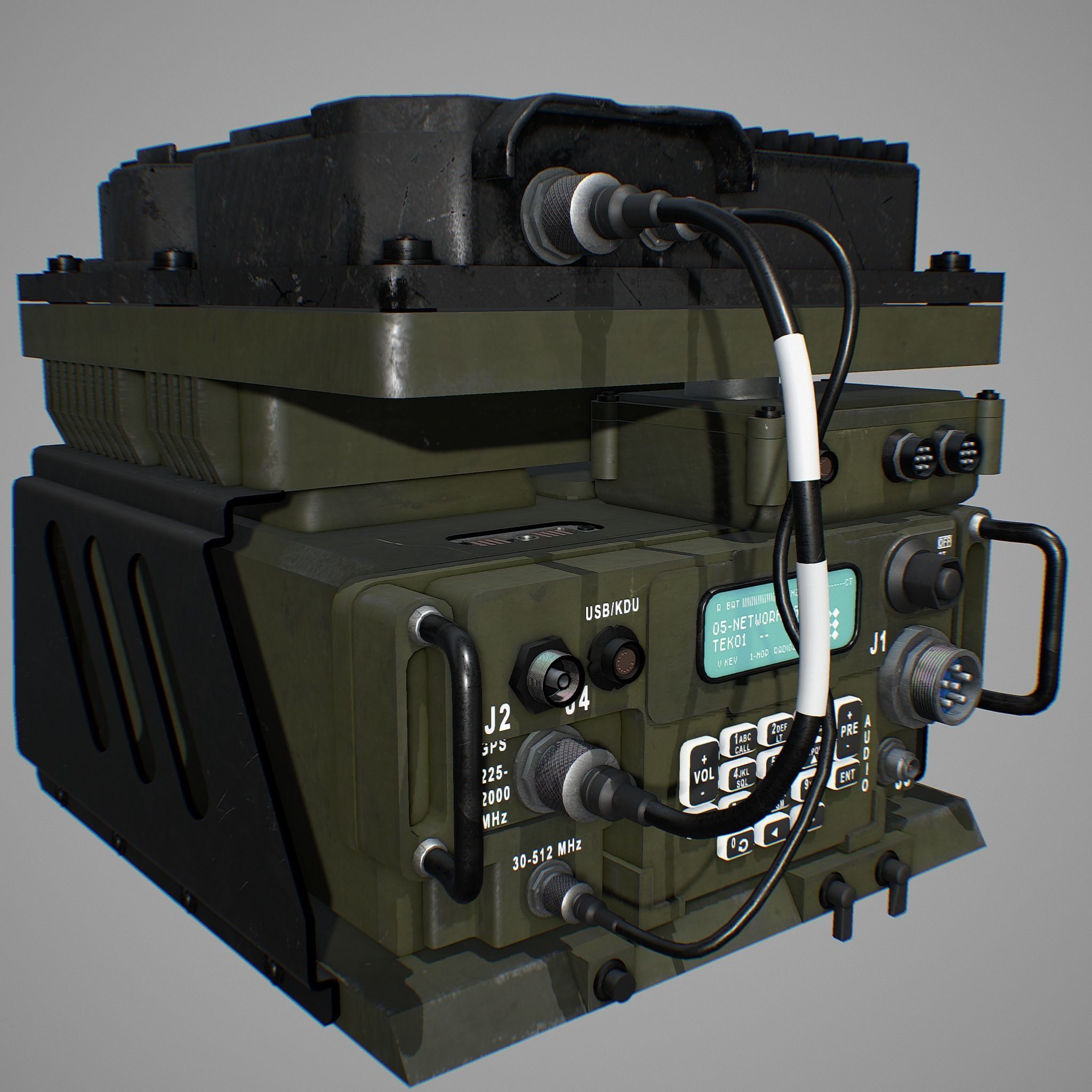 Army Radio Transceiver 3D model_3