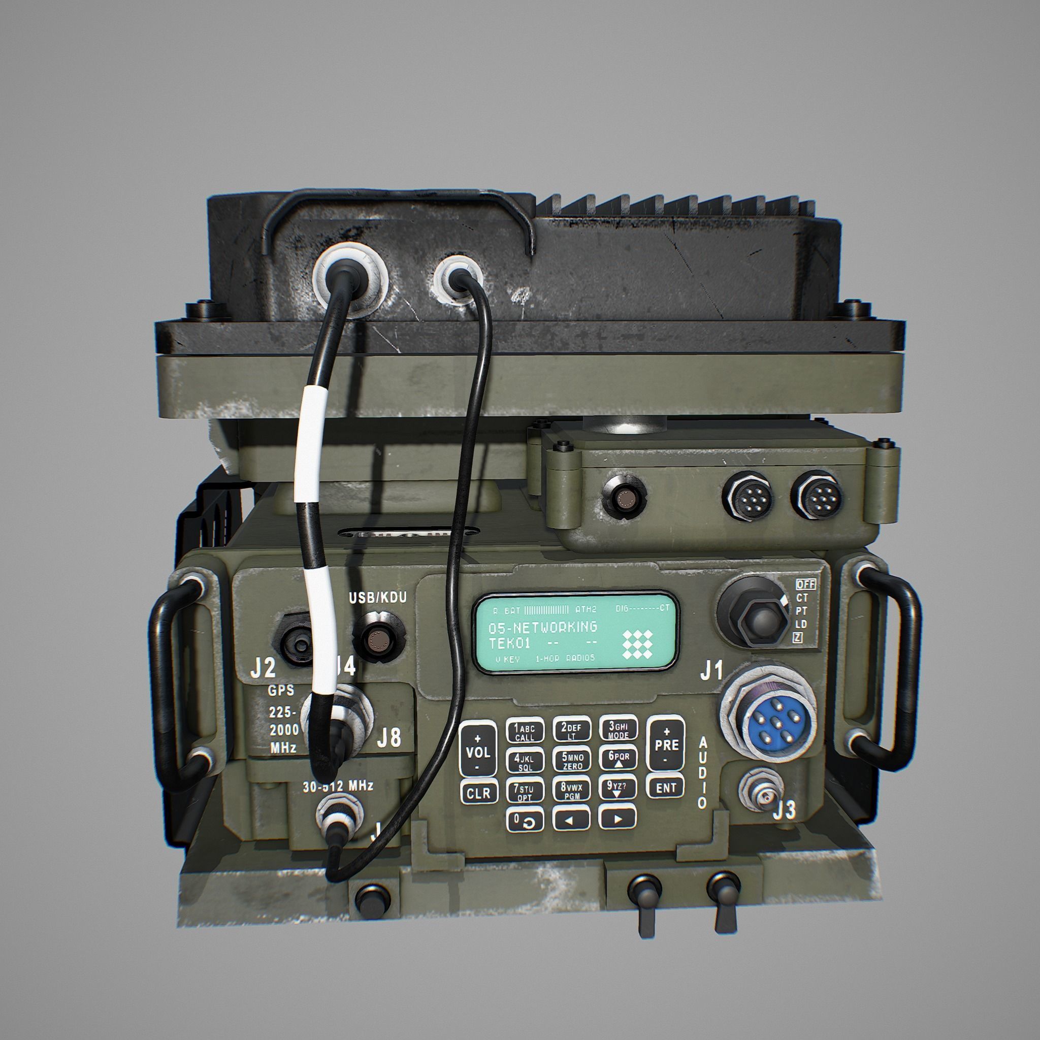 Army Radio Transceiver 3D model_2