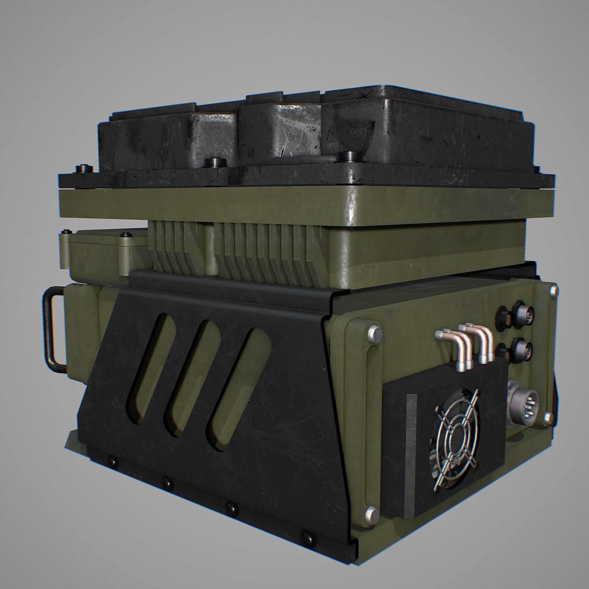 Army Radio Transceiver 3D model_10