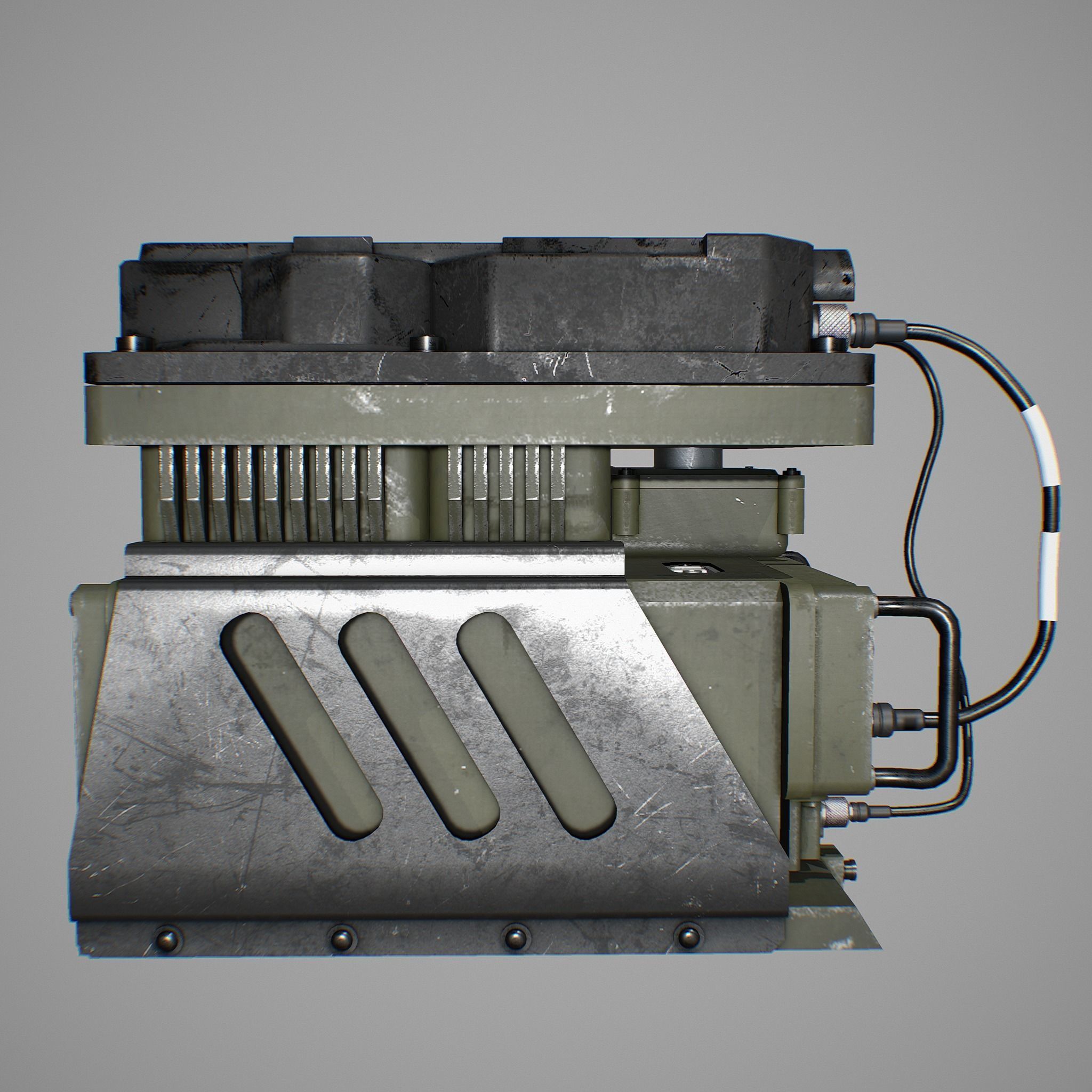 Army Radio Transceiver 3D model_6