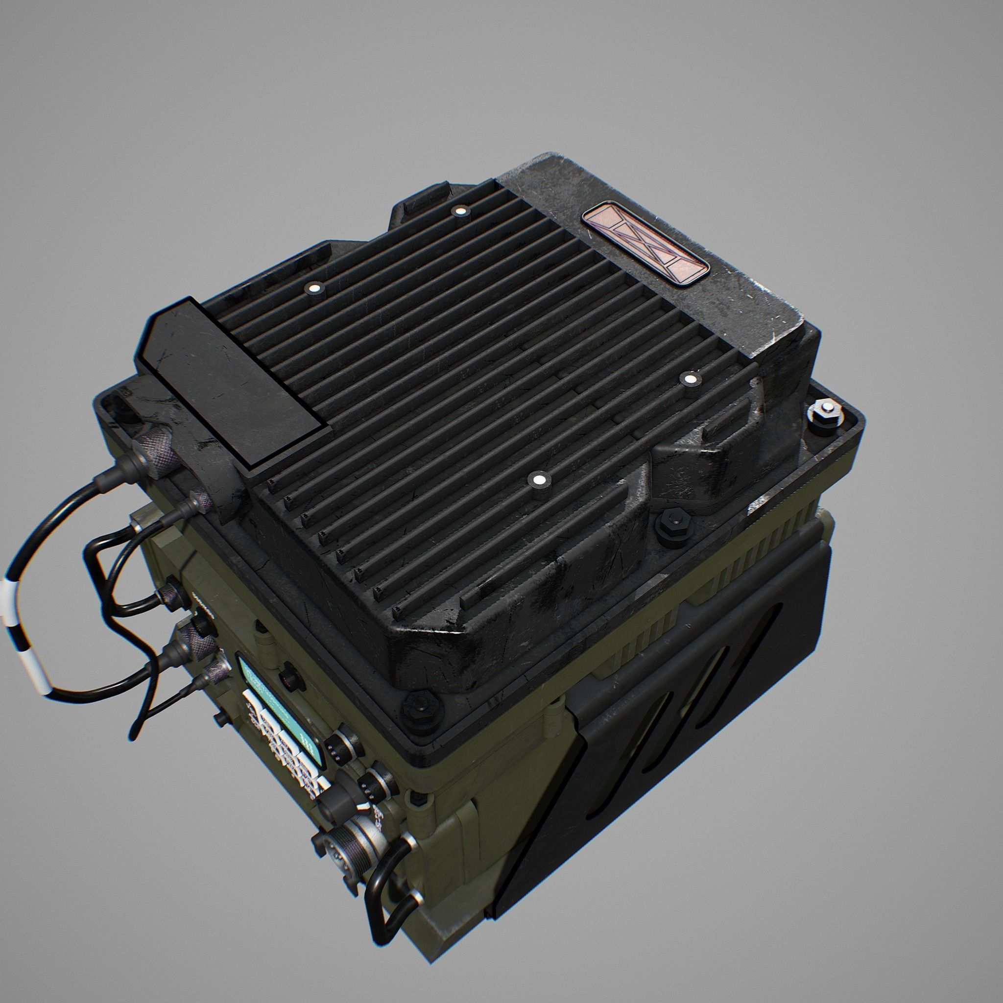 Army Radio Transceiver 3D model_8